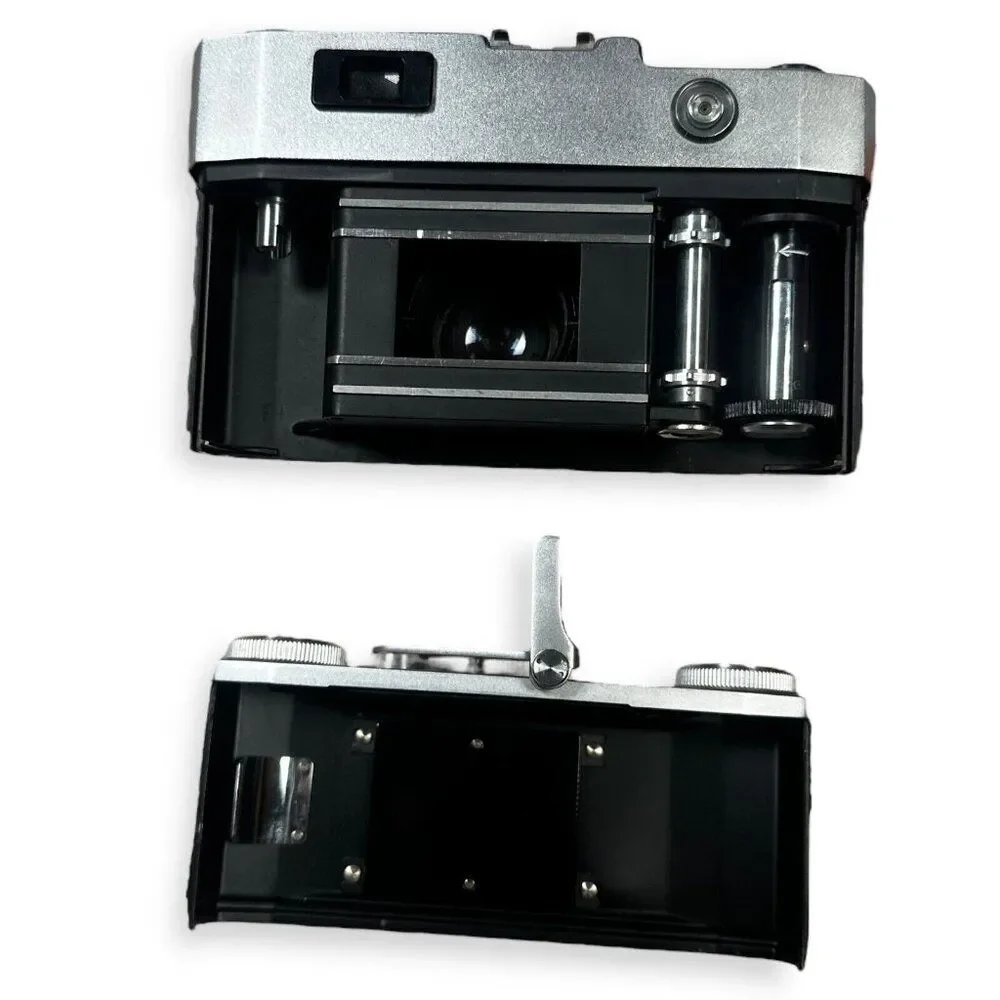 Vintage Ricoh‎ 500 35mm Rangefinder Camera w/ Case and Exposure Meter - Untested
